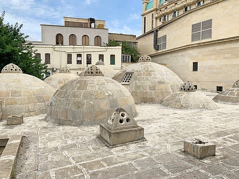  Ancient Hamam of Kasum Bek in the historic district of Icheri Sheher (Old town) in Baku